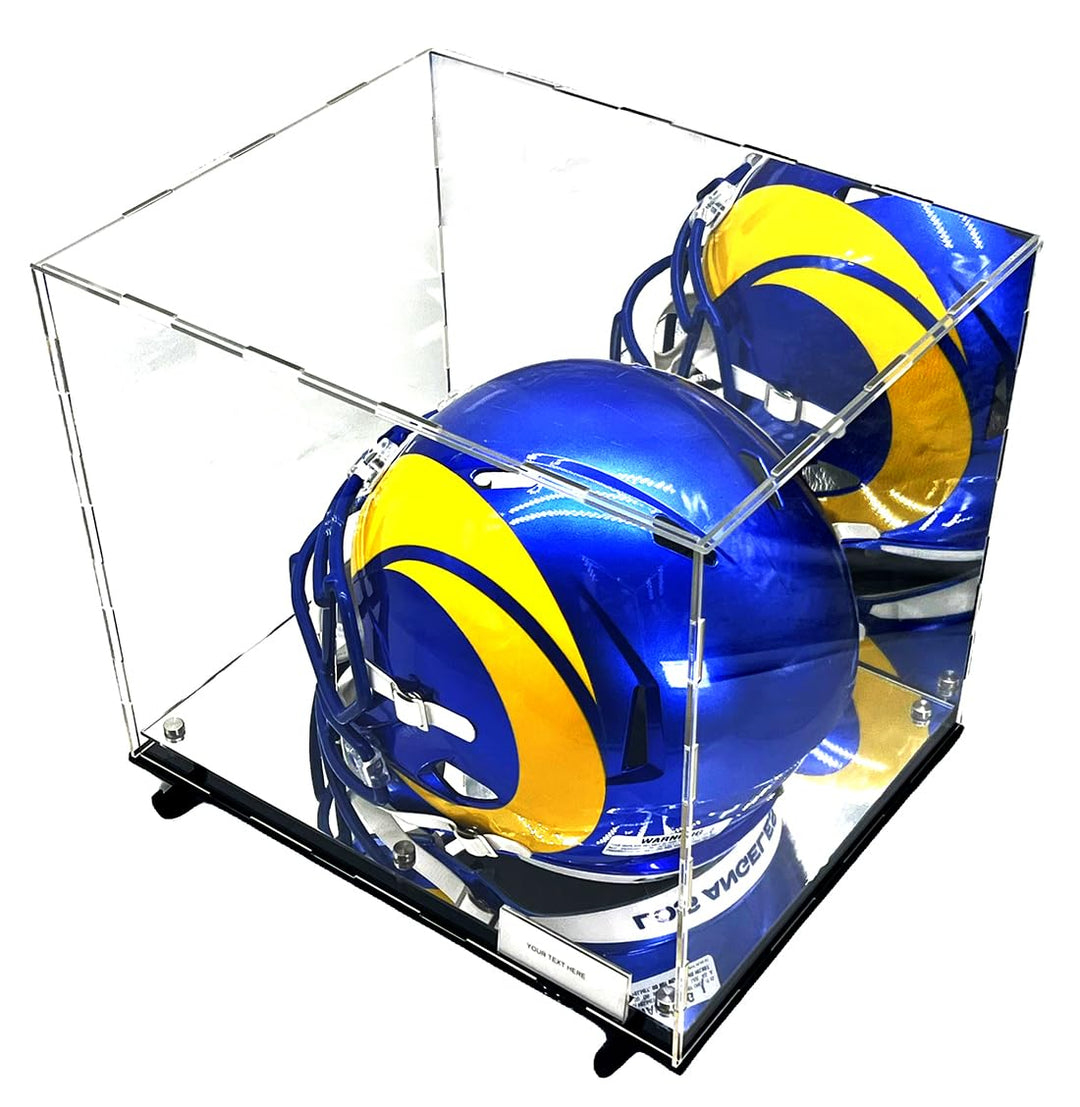 Football Helmet Acrylic Display Case with Wall Mount Box Mirror 2 Leve   BH21 Enterprise