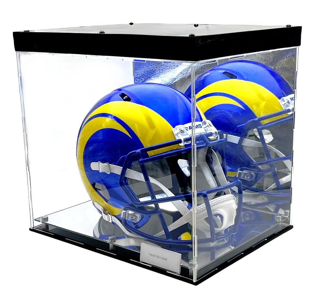 clear football helmet lebron LED Light Full Size Football Helmet Display Case Showcase Acrylic Clea –  BH21 Enterprise