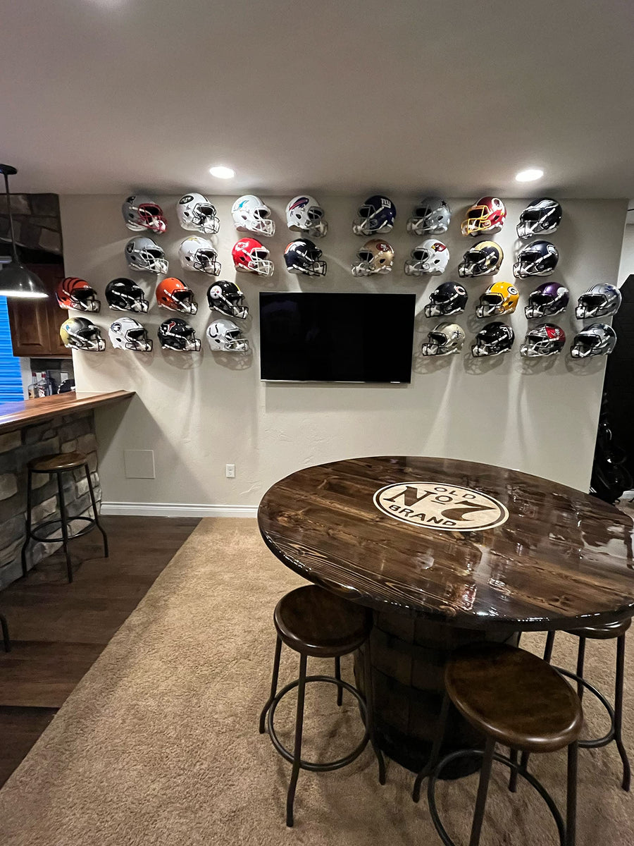 Football Helmet Wall Mount Display Floating Hover Full Size Mini Size ...